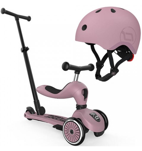Scoot and Ride Highwaykick 1 Push and Go - 2w1 Jeździk i Hulajnoga 1-5 Lat z kaskiem S-M| Wildberry